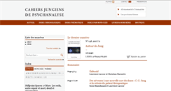 Desktop Screenshot of cahiers-jungiens.com